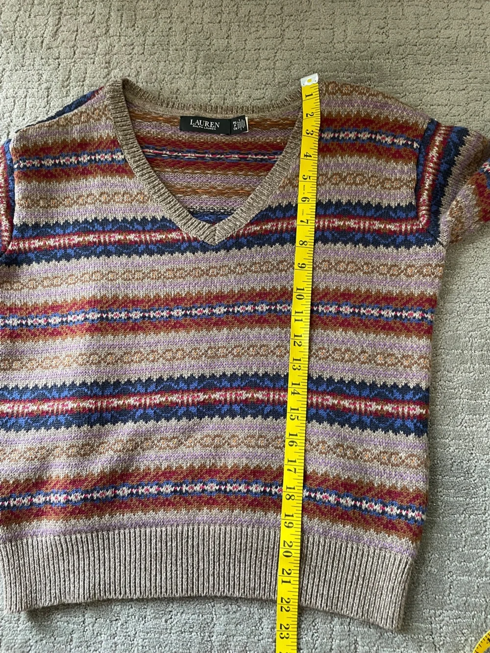 Beautiful Lauren Ralph Lauren Intarsia Sweater, natural materials